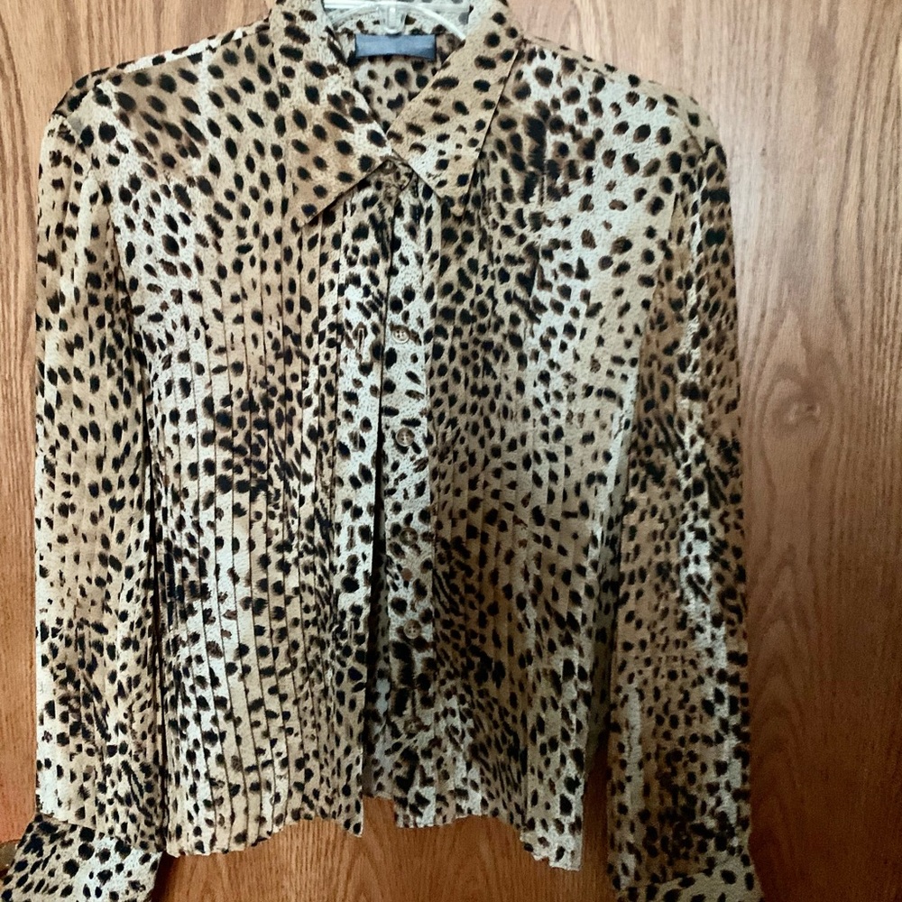 Pleated Top Animal print